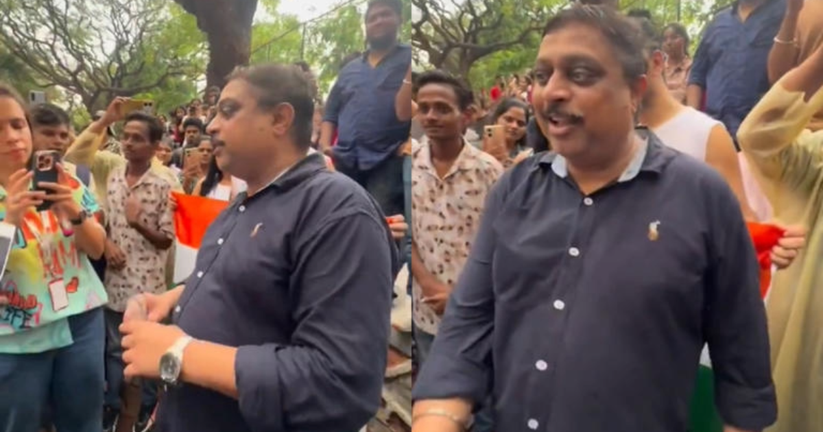  സിജെപി പ്രതിഷേധത്തിനിടെ കളിയാക്കിയ മാധ്യമ പ്രവർത്തകനോട് മാപ്പ് പറഞ്ഞ വിദ്യാർത്ഥികൾക്ക് കയ്യടിച്ച് സോഷ്യൽ മീഡിയ