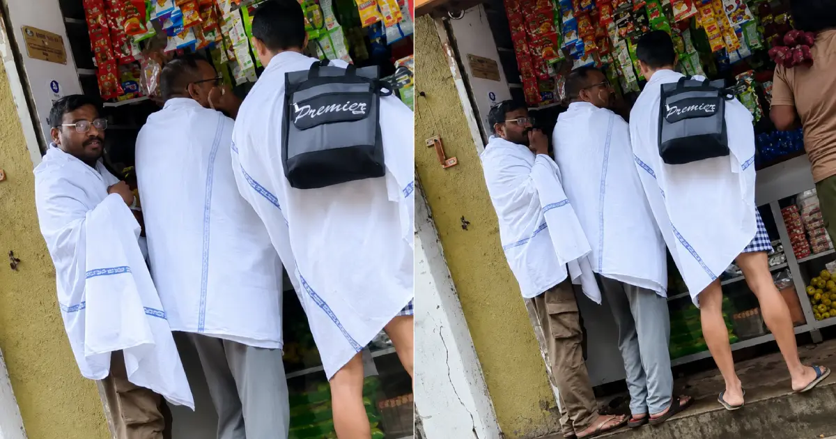  ‘ടിക്കറ്റിനൊപ്പം ബെഡ്ഷീറ്റും ഫ്രീയാണോ?’; റെയിൽവേയുടെ ബെഡ്ഷീറ്റ് പുതച്ച് മാർക്കറ്റിൽ യുവാക്കൾ; തമാശയ്ക്കൊപ്പം മോഷണത്തിനെതിരെ രൂക്ഷവിമർശനവും