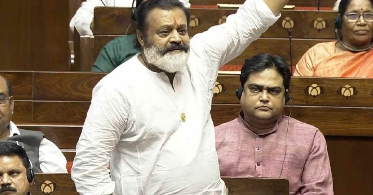 'കേരളം കേരളം കേളികൊട്ടുയരുന്ന...'; ആനന്ദത്താൽ രാജ്യസഭയിൽ പാട്ടുപാടി സുരേഷ് ഗോപി
