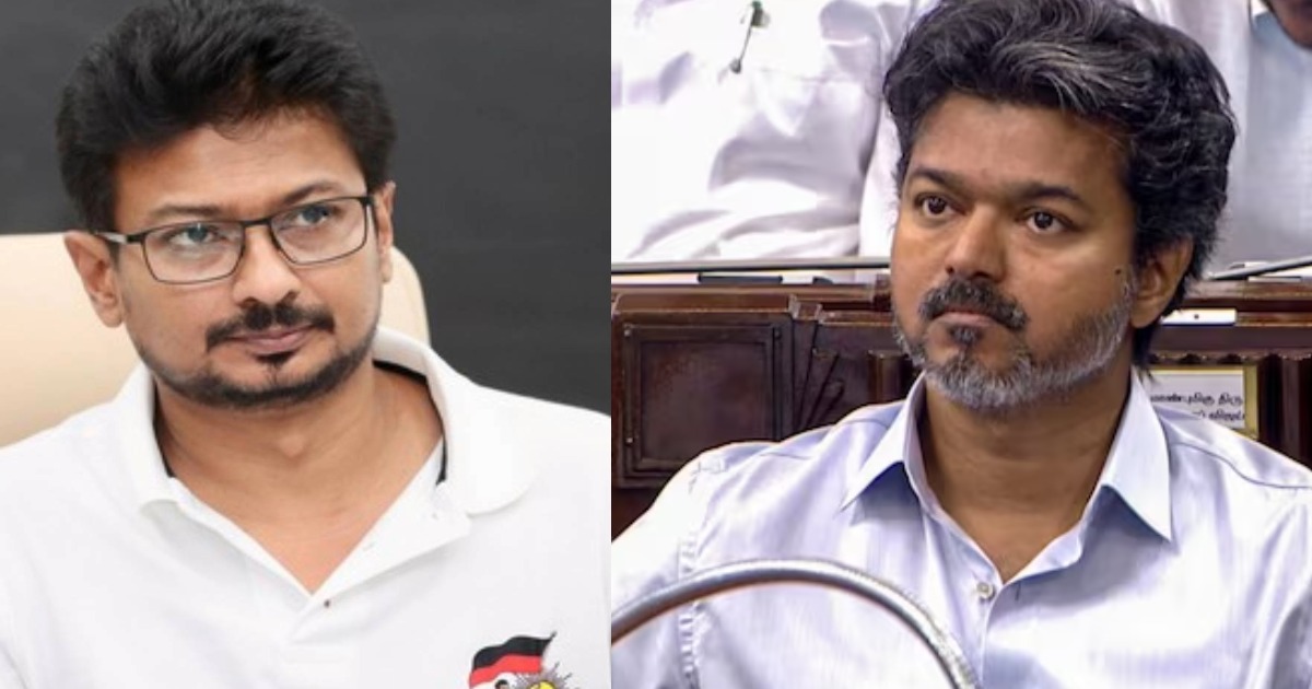 'സങ്കി മന്ത്രി'യെന്ന് ഉദയനിധി, 'ബാത്ത്റൂം മന്ത്രി'യെന്ന് ടിവികെ; നിയമസഭയിൽ വാക്പോര്, വിജയിയെ വെല്ലുവിളിച്ച് ഉദയനിധി സ്റ്റാലിൻ