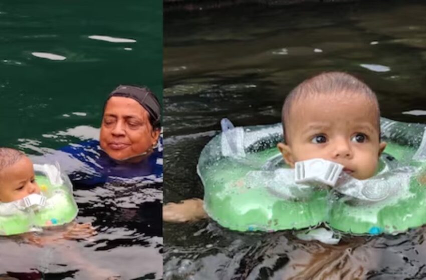  നടക്കും മുൻപേ നീന്തി ലുആൻ; 11-ാം മാസത്തിൽ നീന്തിത്തുടിച്ച് കുഞ്ഞുതാരം