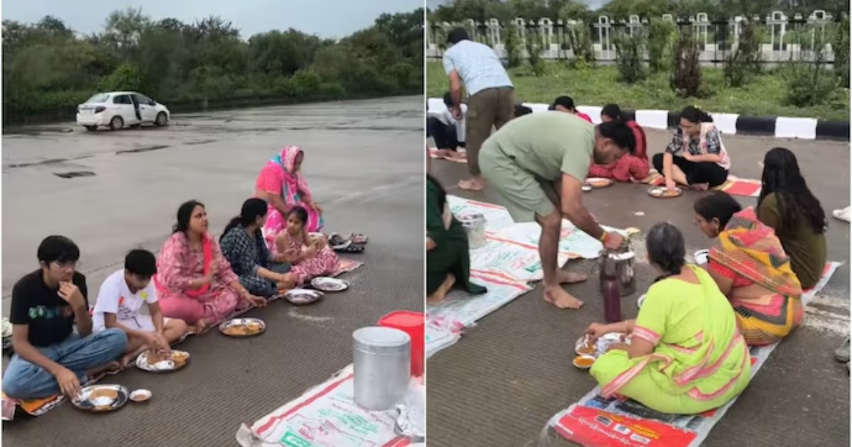  എക്‌സ്‌പ്രസ് വേ പിക്‌നിക് സ്പോട്ടാക്കി കുടുംബം; നടുറോഡിലിരുന്ന് ഭക്ഷണം കഴിക്കുന്ന ദൃശ്യങ്ങൾ സമൂഹമാധ്യമങ്ങളിൽ വൈറൽ