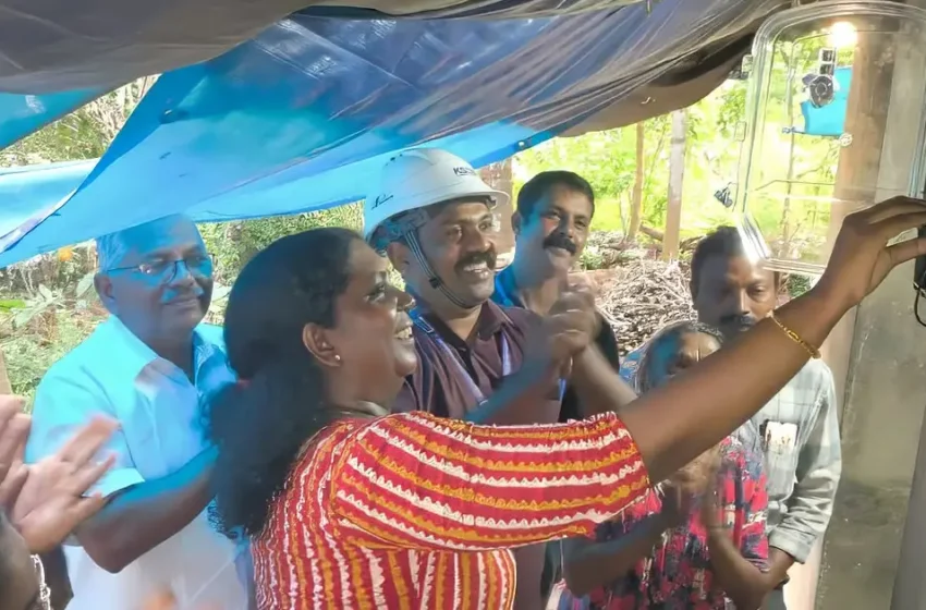  ബധിരയും മൂകയുമായ വൃദ്ധയ്ക്ക് സ്വന്തം ചെലവിൽ വീട് വയറിങ് ചെയ്ത് വൈദ്യുതി കണക്ഷന്‍ എത്തിച്ച് നല്‍കി കെഎസ്ഇബി; കയ്യടിച്ച് നാട്