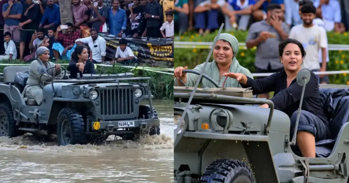 'പറപ്പിച്ച് വിട് ഉമ്മാ...': ജീപ്പുമായി ഇരമ്പിയെത്തി വീരനായികമാർ; വണ്ടിപ്പൂട്ട് മത്സരത്തിൽ തരംഗമായി മലപ്പുറത്തെ ഉമ്മയും മകളും