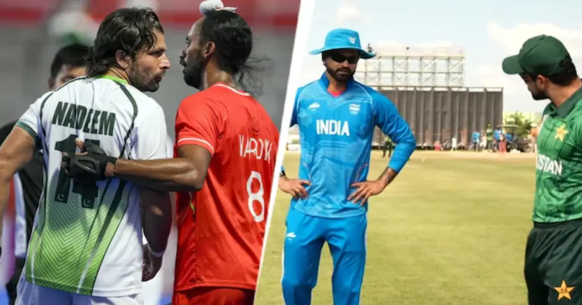  ഏഷ്യൻ ഗെയിംസ്; തീരാപ്പക ക്രിക്കറ്റിൽ മാത്രം? കൈ കൊടുക്കാതെ ഇന്ത്യ-പാക് ക്രിക്കറ്റ് താരങ്ങൾ; കെട്ടിപ്പിടിച്ച് ഹോക്കി, വോളിബോൾ ടീമുകൾ