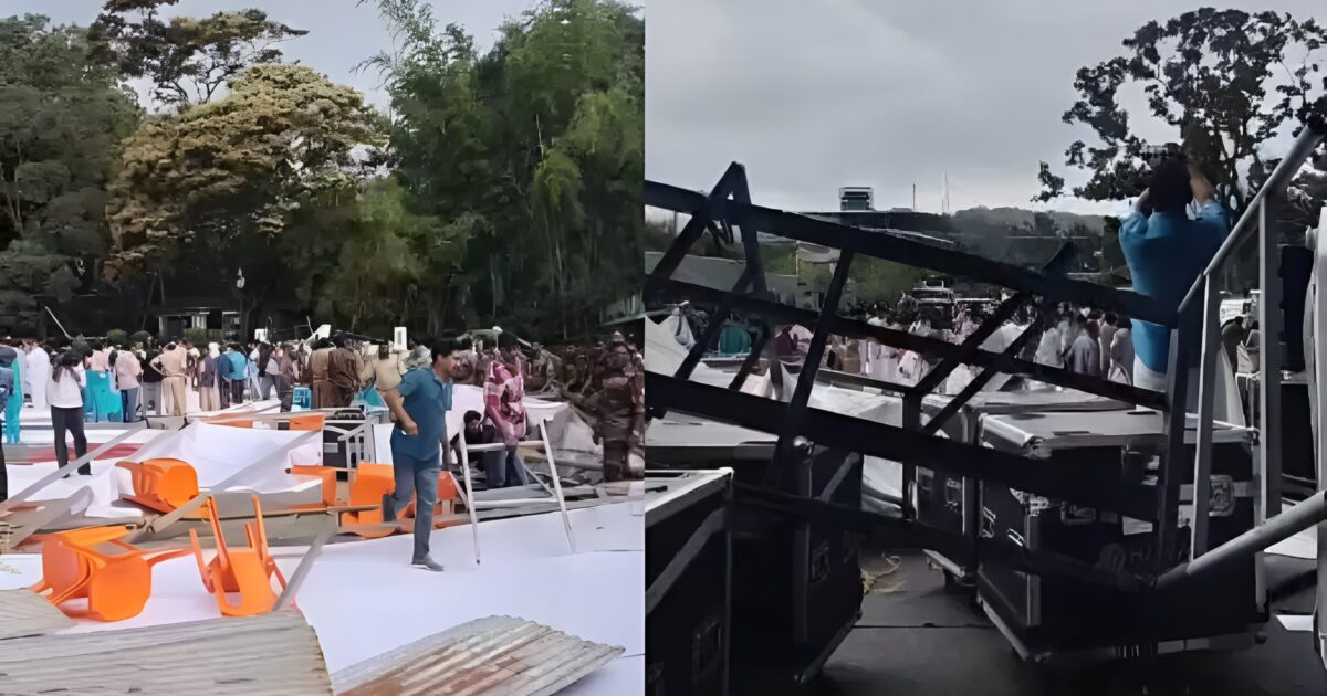 തേക്കടിയിൽ മന്ത്രി ഉദ്ഘാടനം ചെയ്‌തുപോയ വന്യജീവി വാരാഘോഷ വേദി തകർന്നുവീണു; മൂന്ന് പോലീസുകാർക്ക് പരിക്ക് 