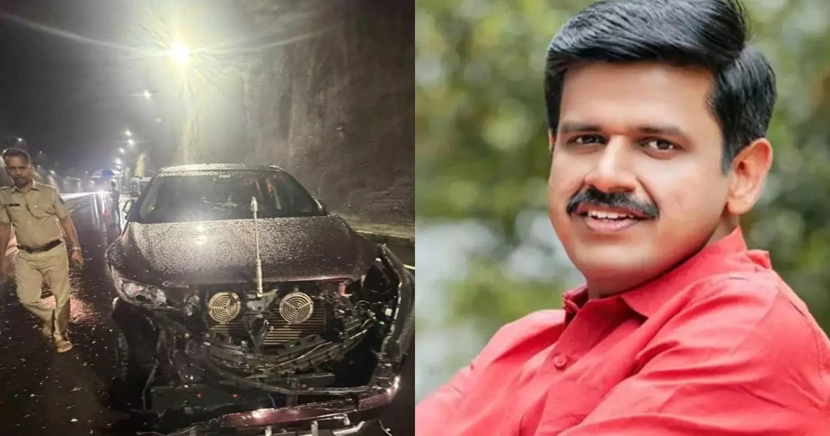  സന്ദീപ് വാര്യർ സഞ്ചരിച്ച വാഹനം അപകടത്തിൽപ്പെട്ടു