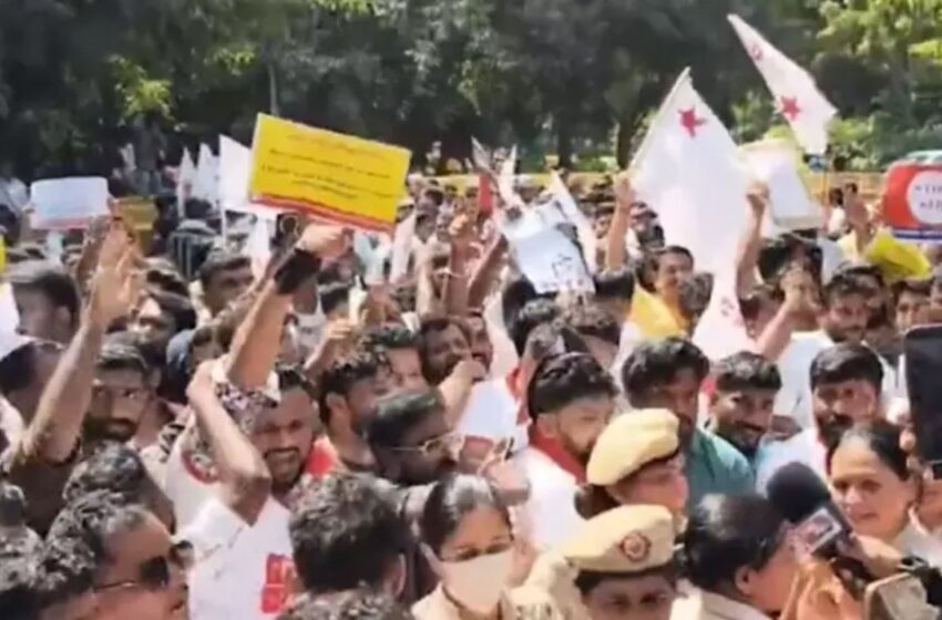  ഗ്യാനേഷ് കുമാറിന്റെ രാജി ആവശ്യപ്പെട്ട് പ്രതിഷേധം: എം.എ ബേബിയുൾപ്പെടെയുള്ള ഇടത് നേതാക്കൾ അറസ്റ്റിൽ